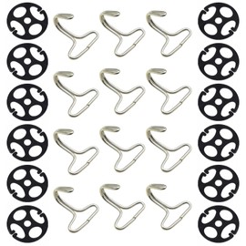 24 Pcs Car Seat Cover Plum Plastic Chuck Accessories 12 Pcs Plastic Chucks and 12 Pcs Metal Hooks Locking Clip Car Seat Cover Fasteners Metal Hook for Reinforce Car Seat Cushions Long Lasting