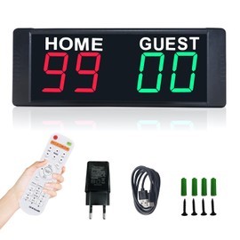 GAN XIN Electronic Scoreboard 1.5 Inch LED Scoreboard with Remote Control for Basketball, Tennis, Volleyball, Baseball Adjustable Brightness