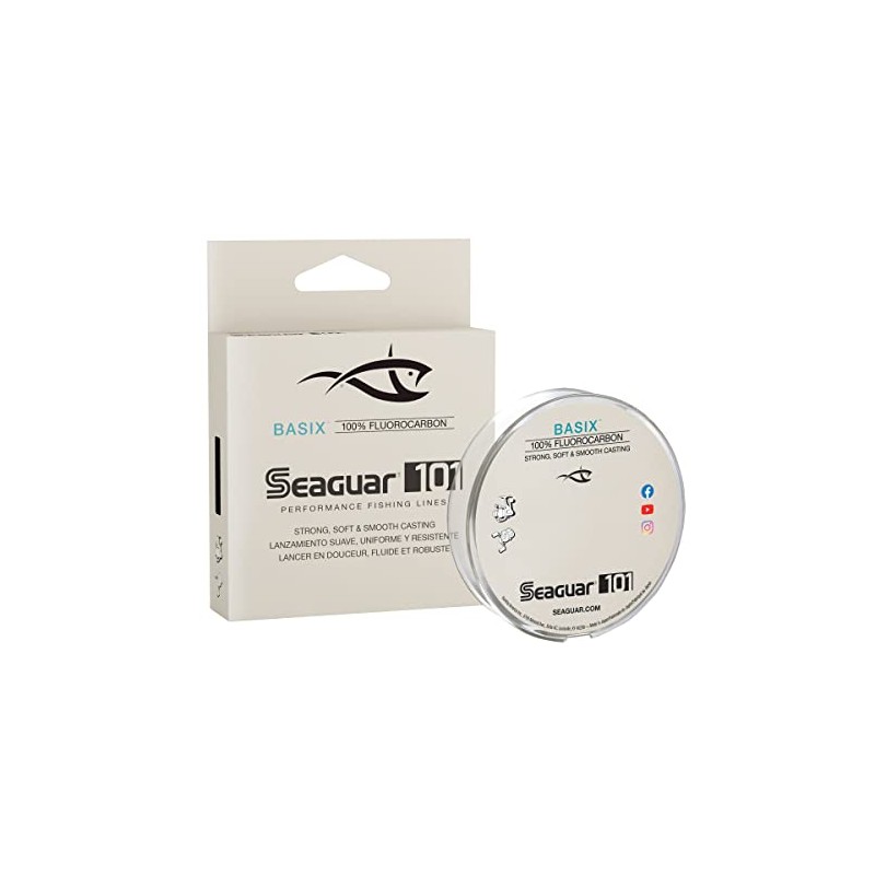 Seaguar101 Basix 100% Fluorocarbon 200 Yard Fishing Line (4-Pound), Clear