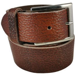 BELT UP Mens 100% Real Leather 1.5 Inch (35mm) Grain Casual Smart Jeans Belt (Brown, XL 38" - 43")
