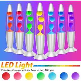 CELLUSTOP Lava Lamp for Rocket - Magma Lava - Decorative Stand Up - 2 Halogen R39 Bulbs Included - Heavy Duty Glass - 25w - 34cm - Blue