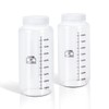 DEMORA Plastic Bottles with Airtight Caps 32oz/1000ml, Food Grade Wide