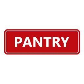 Signs ByLITA Standard Pantry Sign (Red) - Large