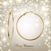 Women's Gold Plated Hoop Earrings Diameter 50mm Elegant Gift stainless