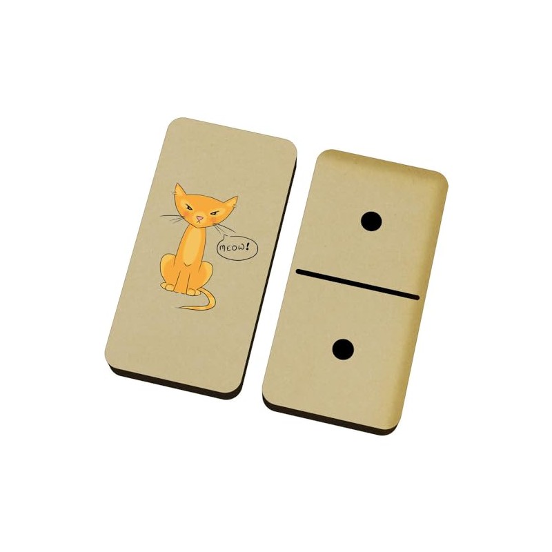 Azeeda 'Cat Says Meow!' Domino Set & Box (DM00043381)