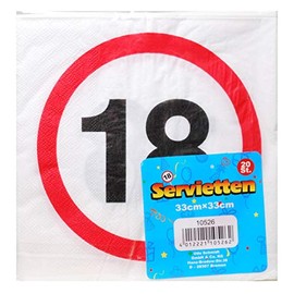 Udo Schmidt GmbH Napkins 18 Inch Decoration 18th Birthday Decoration Party Table Decoration 20-Piece