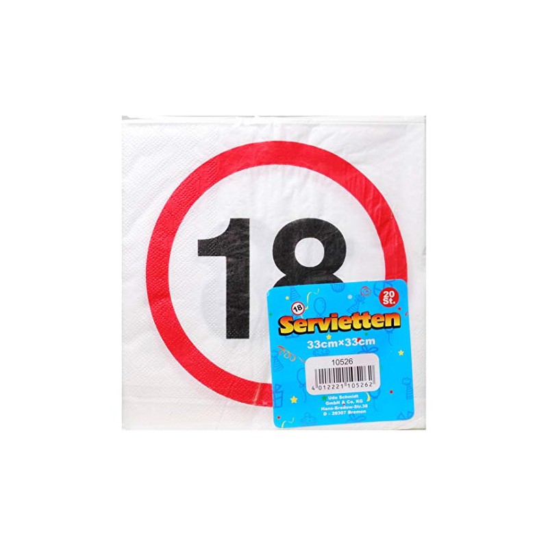 Udo Schmidt GmbH Napkins 18 Inch Decoration 18th Birthday Decoration
