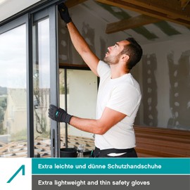 ACE PUre Black Work Gloves - 10 Pairs of Sensitive Protective Gloves for Work - EN 388-07/S (Pack of 10)