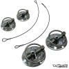 VMS RACING CHROME UNIVERSAL DUMMY FAKE RACING HOOD PIN APPEARANCE