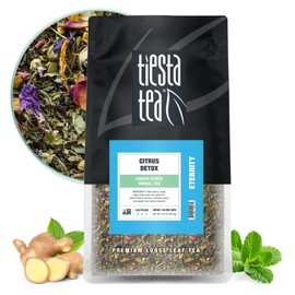Tiesta Tea - Ginger Citrus Herbal Loose Leaf Tea | Lemon Ginger with Mint & Chamomile Blend | Caffeine-Free | Brew Hot or Iced | Makes Up to 200 Cups | Resealable Bulk Pouch | 12 Ounce