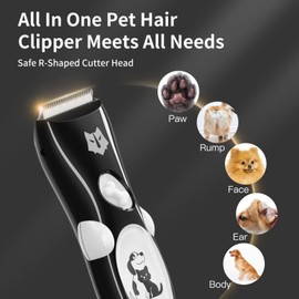 Dog Clippers Low Noise Dog Grooming Kit Pet Shaver for Thick Coats Waterproof Cat Hair Trimmer Professional Grooming Tools