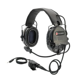 Hearangel Tactical Headset Noise Reduction Hearing Protection Silicone Ear Cups Sound Pickup NRR 22dB for Shooting Gun Range (TAC201, BK)