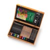 Derwent Academy Wooden Gift Box,Complete 35 Piece Art Set with