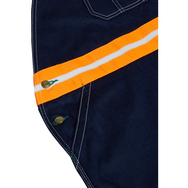 Liberty Men's Hi-Vis Bib Overalls, Hi-Vis Orange, 38W x 28L