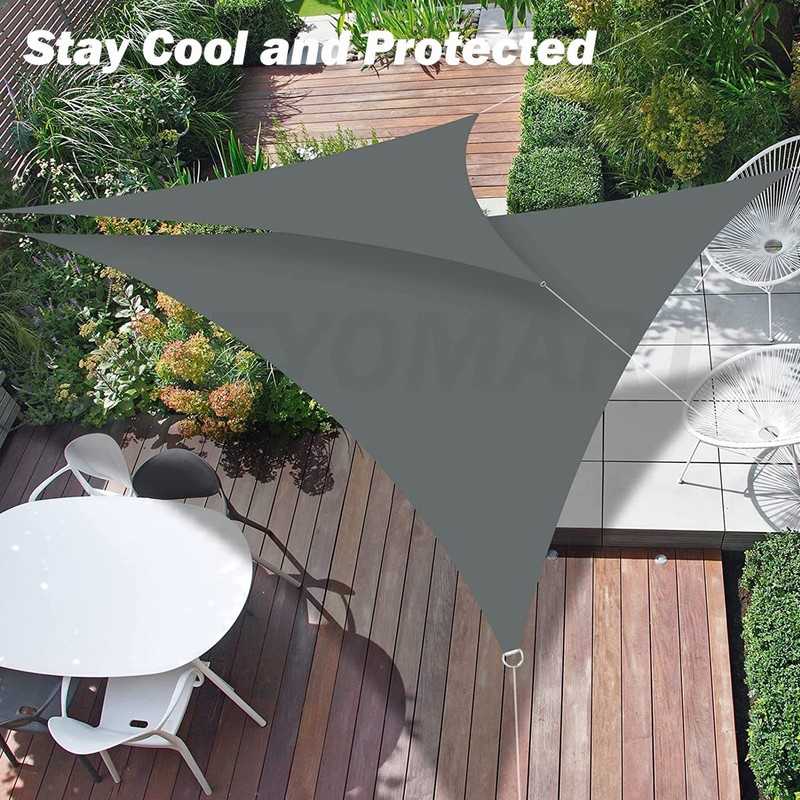 Heyomart Triangular Sun Sail, Waterproof, Sun Protection, Includes Mounting Ropes,