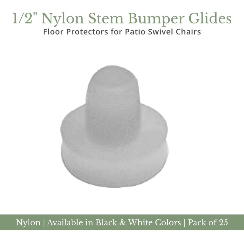 1/2" Nylon Stem Bumper Floor Protector, Protect Your Outdoor Furniture