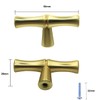 Bilindasly Bamboo Shape Cabinet Knobs Gold Dresser Knobs Kitchen Knobs