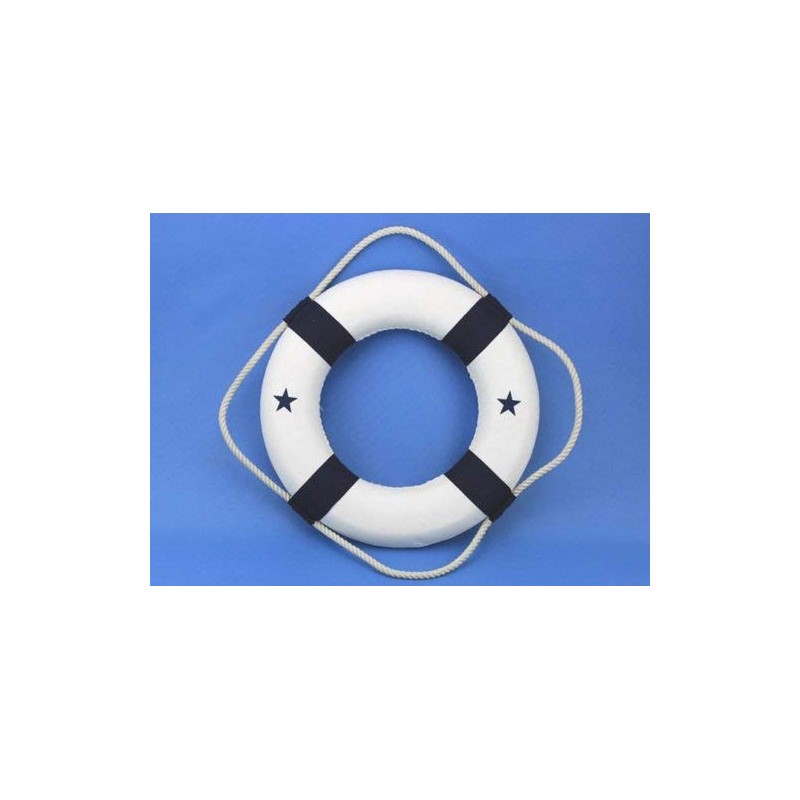 Hampton Nautical Decorative Life Ring New Lifering, 6", Blue