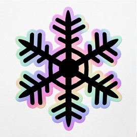 Holographic Decal Stickers of Snow Crystal 17 Premium Waterproof Vinyl Decal Stickers for Laptop Phone Accessory Helmet Car Window Mug Tuber Cup Door Wall Decoration NVCVER3g84531HO