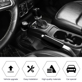 RT-TCZ Gear Shift Knob Cover Trim Handbrake Cover Drive Mode Shift Knob Cover Decorative Interior Accessories for Jeep Wrangler JL JLU & Gladiator JT 2018-2022,Black