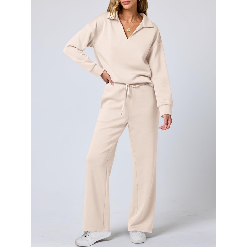 ANRABESS Women's 2 Piece Outfits Lounge Sets Casual Long Sleeve