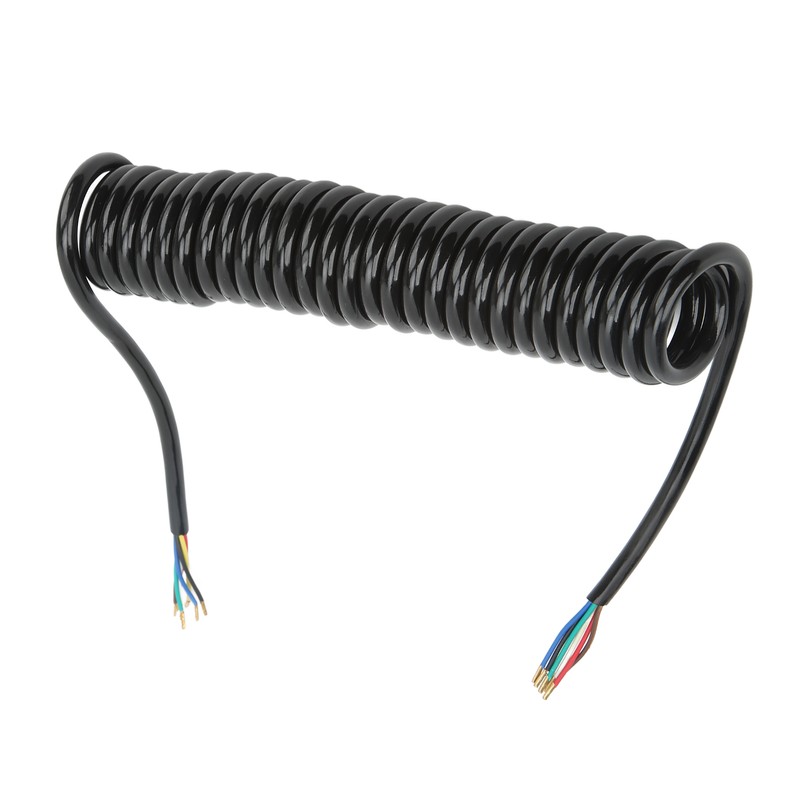 Trailer Extension Coiled Cable 12.8ft 20AWG 7 Core Polyurethane Copper