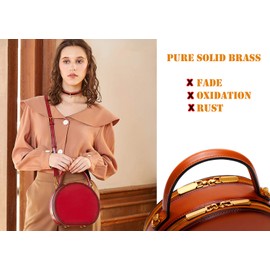 Brass Rivets Purse Ball Studs Rivets Nails Chicago Stud Screw 360 Rotatable D Ring Brass Rivets DIY Leather Collar Belt Handbag Shoes Case Motorcycle Furs Jeans Brass Rivets (Small D Ring, 2pcs)