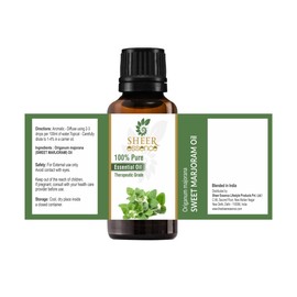 Sheer Essence Sweet Marjoram Oil (Origanum Majorana) Essential Oil 100% Pure Natural Undiluted Uncut Therapeutic Grade Oil 1.01 Fl.OZ