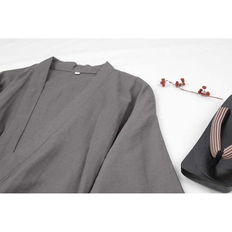 Classical Japanese Style Pajamas Traditional Cotton Bathrobe Kimono Casual Clothes