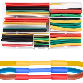 Heat Shrink Tube, Insulation Tube, Wiring, Heat Shrink Tube, Heat Shrink Tubing Set, Insulation Tube, Waterproof, High Insulation, High Flame Retardant, Storage Box Included, 140 PCS