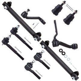 SCITOO 10pcs Suspension Kit Inner Outer Tie Rod End Adjusting Sleeve Lower Ball Joints Idler Pitman Arm Fit 1981-1994 For Lincoln Town Car 1980-1982 For Mercury Marquis 1980-1994 Grand Marquis