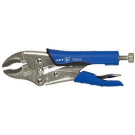 JET 730456-7" Curved Jaw Locking Pliers with Cutter-Cushion Grip