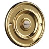Byron Wired Bell Push Flush Mounted - Brass