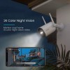 ieGeek Wireless 2K Solar Powered Outdoor Security Cameras with Spotlight