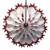 6-Piece Multi-Colored Tissue Paper Snowflake Party Decoration Kit (Maroon and