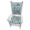 Sylvan Teal Porch Rocker Cushion Set- Extra-Large - Indoor/Outdoor: Fade