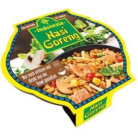 Indonesia Bowl Nasi Goreng Fertiggericht mit Gemüse, Reisgericht mit Hühnerfleisch, 400 gramm