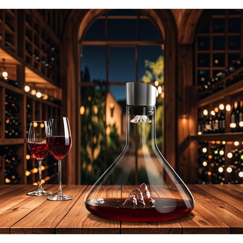 Wine Decanter, Decanter Crystal Clear Wine Decanter with Aerator