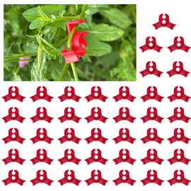 40 pcs Plastic Plant Training Clips, 90 Degrees Plant Stem Bender Low Stress Training Adjustable Circle Style Bud Bender for Climbing Plants and Gardening (Red)