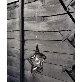 Stainless Steel Wind Spinner For Home Or Garden - Small Star