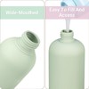 ASEVAT 8.8oz 4Pcs Green Plastic Refillable Travel Shampoo and Conditioner
