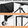 4 Tier Shelf Foldable Storage Shelf w/360° Movement Wheels, No