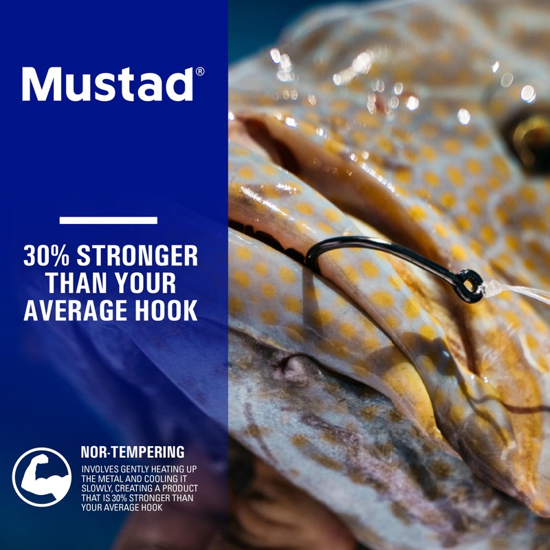 Mustad Demon Perfect Circle, in-Line, 3X Strong - Black Nickel-Size