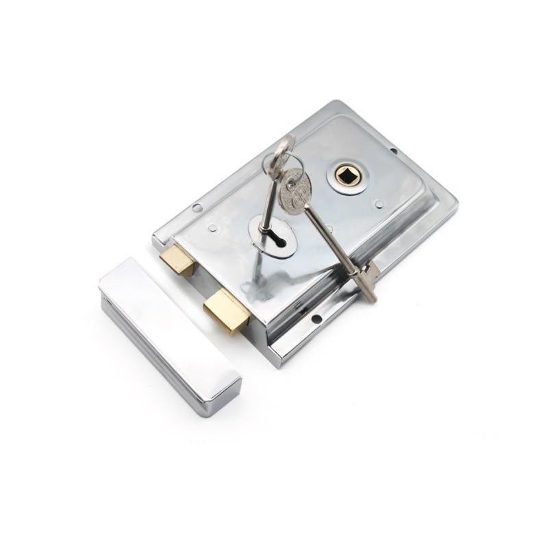 Infinity Decor Traditional Iron Fluted Rim Lock with Keys Set