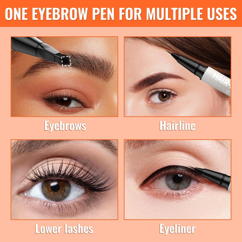 Eyebrow Pen - Eyebrow Pencil,2-in-1 Eyeliner Dual-Ended Microblading Eyebrow Pencil