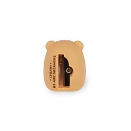 Legami - Pencil Sharpener - Mini Friends, Pencil Sharpener Ideal for Children, Easy to Grip, Sharpening Pencils and Crayons, School and Office Stationery, Size 3 x 4.5 x 2 cm, Teddy Bear Theme