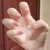 Fuyunohi F658# Nail Tip, Sparkle, Long Fuselage, Pink, Cat Eyes,