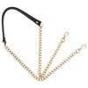 PU Leather Chain Strap, Adjustable Metal Chain, Shoulder Strap, Removable