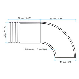 PATIKIL 5/8in Sanitary Hose Barb Fitting, 90 Degree Elbow Hose Barb Pipe Fitting Single End Hose Barbed 304 Stainless Steel for Brewery Winery Food Processing Equipment