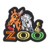 Cute Zoo Embroidered Patch - Black Green OSFM
